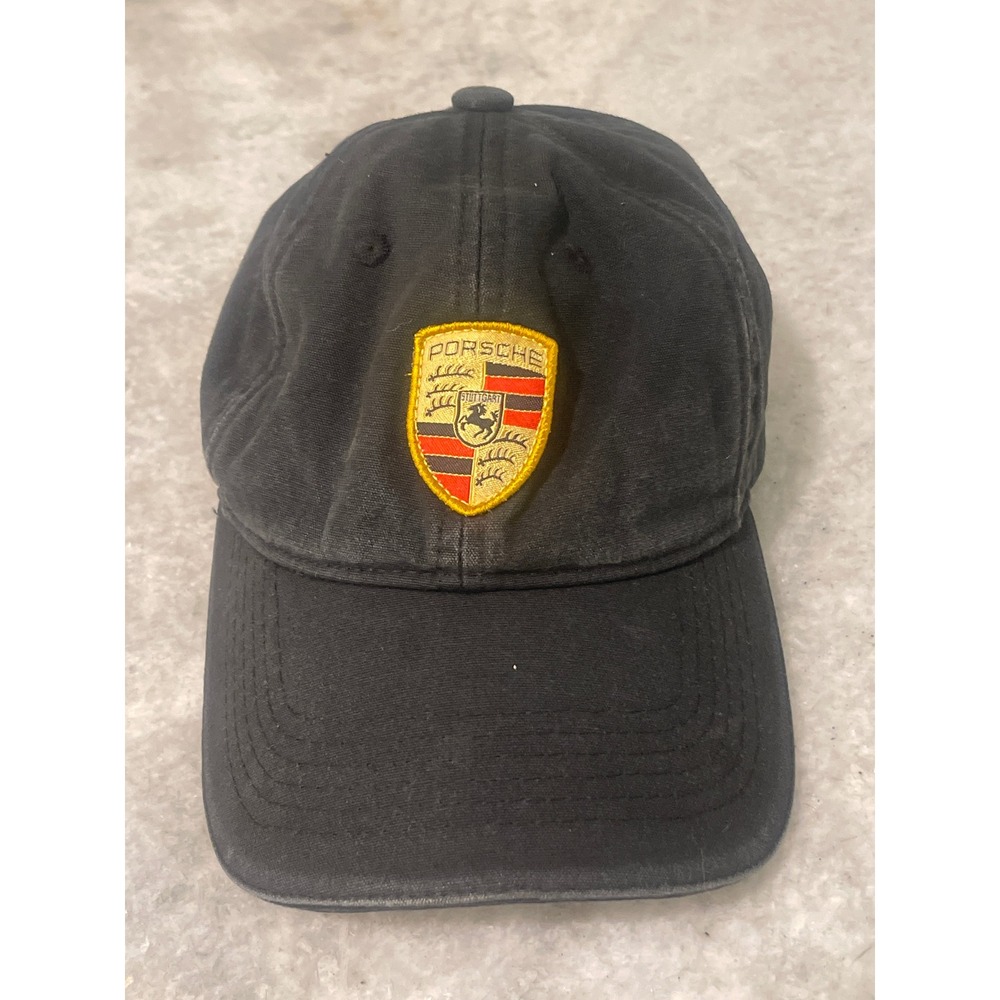 Porsche Baseball Cap Mens Black Crest WAP0800050C Adjustable Strap Hat